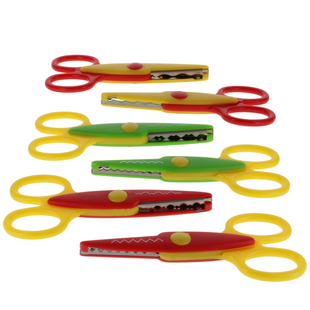 Scissors Crazy Cut Craft Assorted - pack of 6, Scissors, Classroom  Equipment