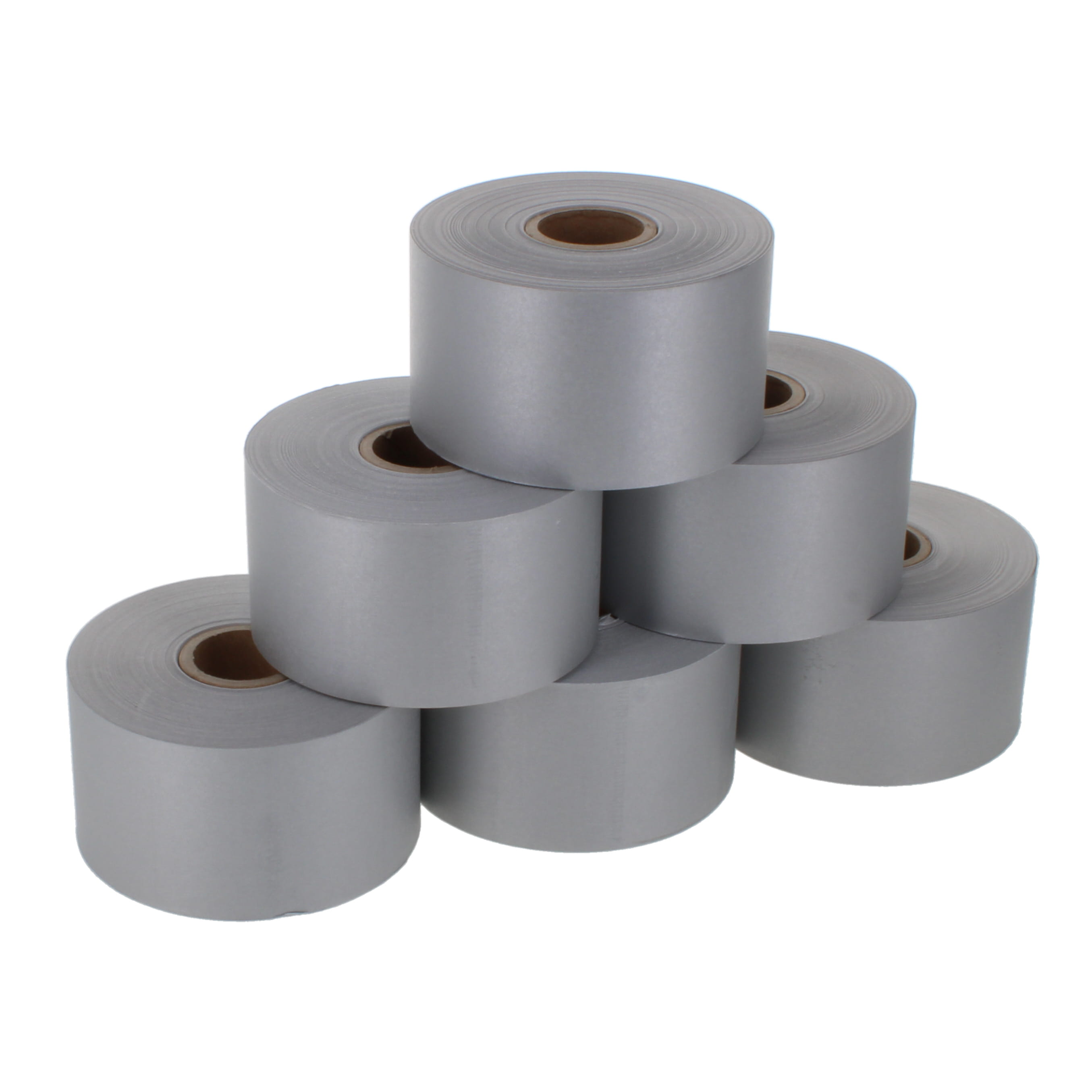 Paper Border Rolls Straight Edge Silver 48mm x 50m - pack of 6