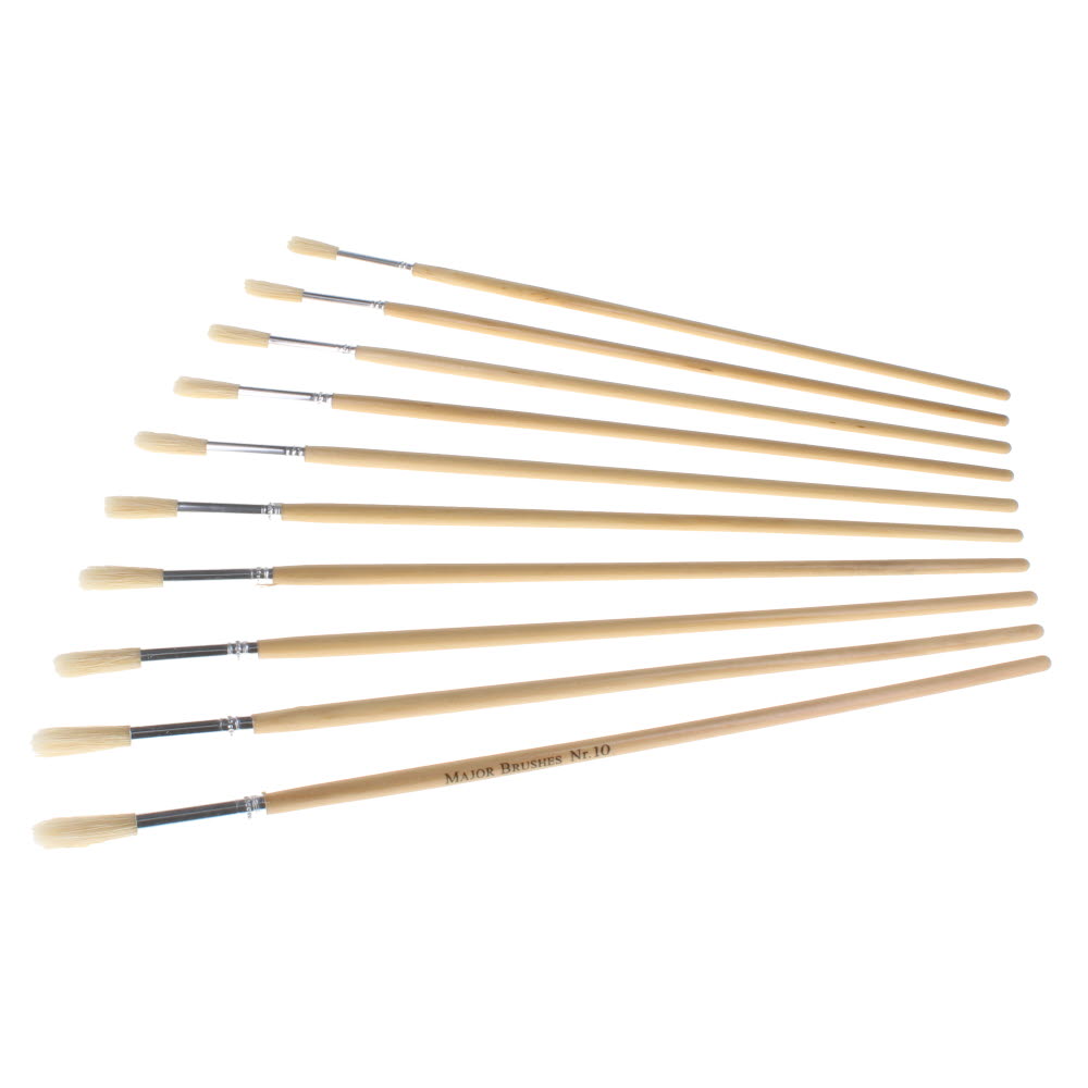Paint Brushes Hog Hair CH Round Size 10 - pack of 10