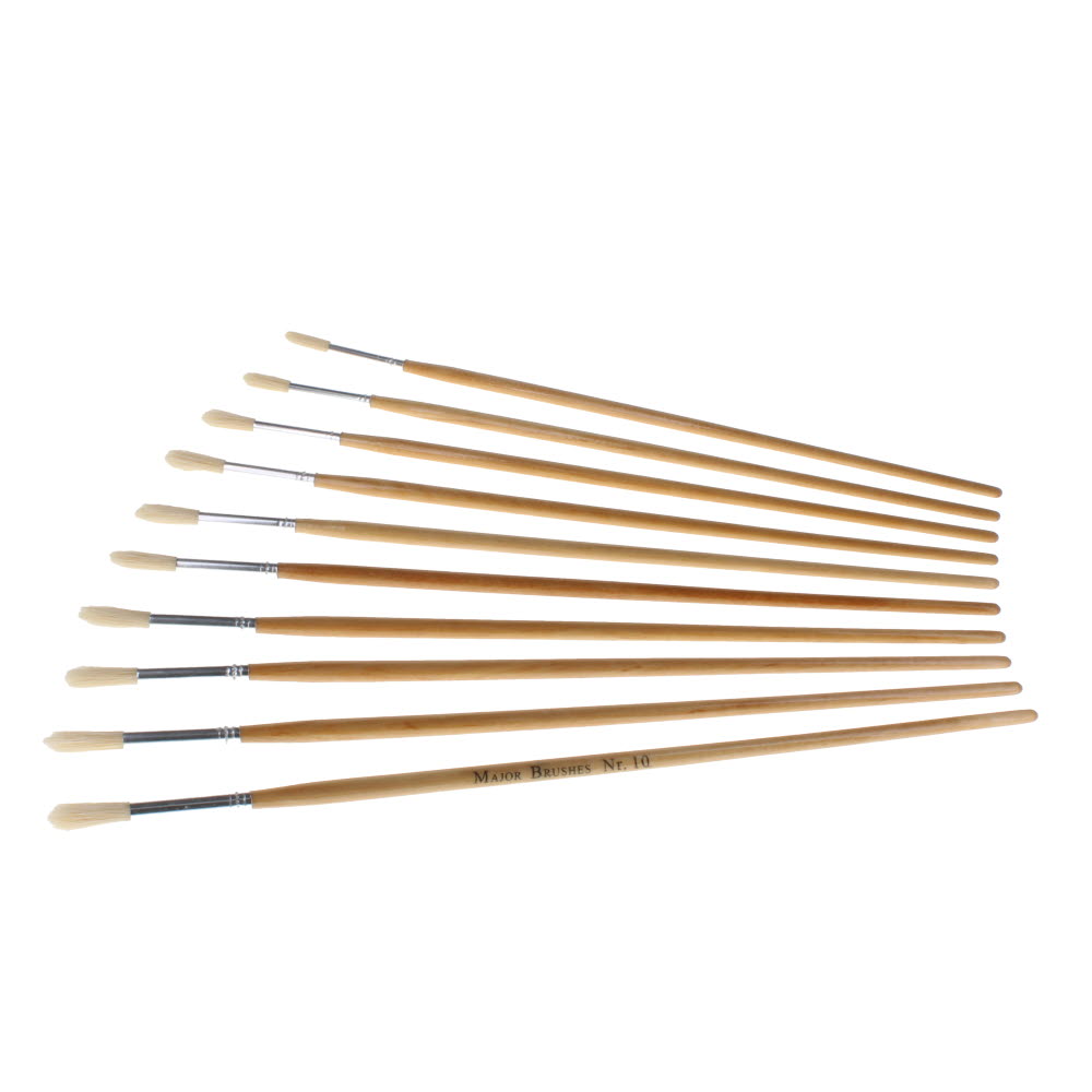 Paint Brushes Hog Hair CH Round Size 12 - pack of 10