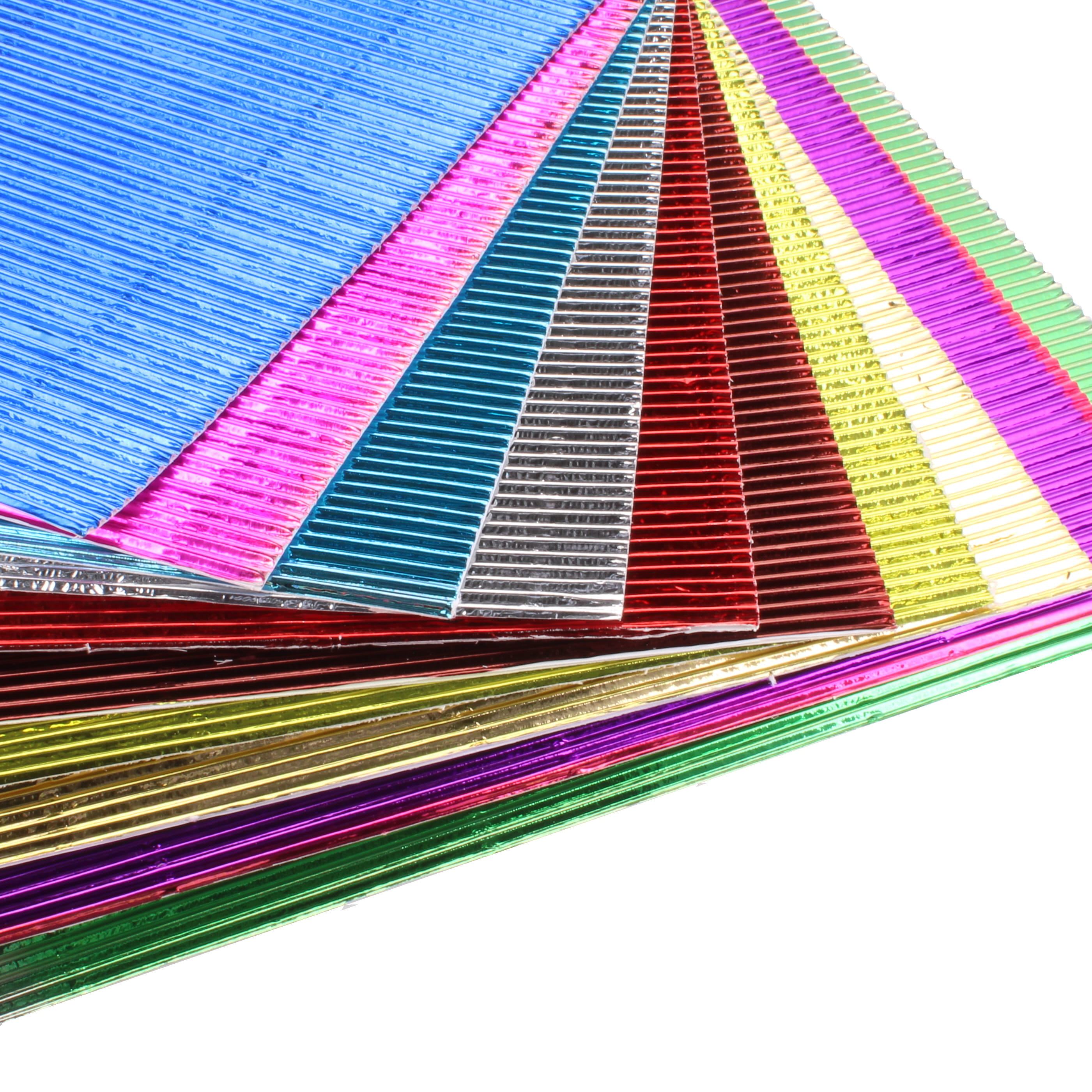 Corrugated Sheets Metallic Assorted A4 -pack of 10