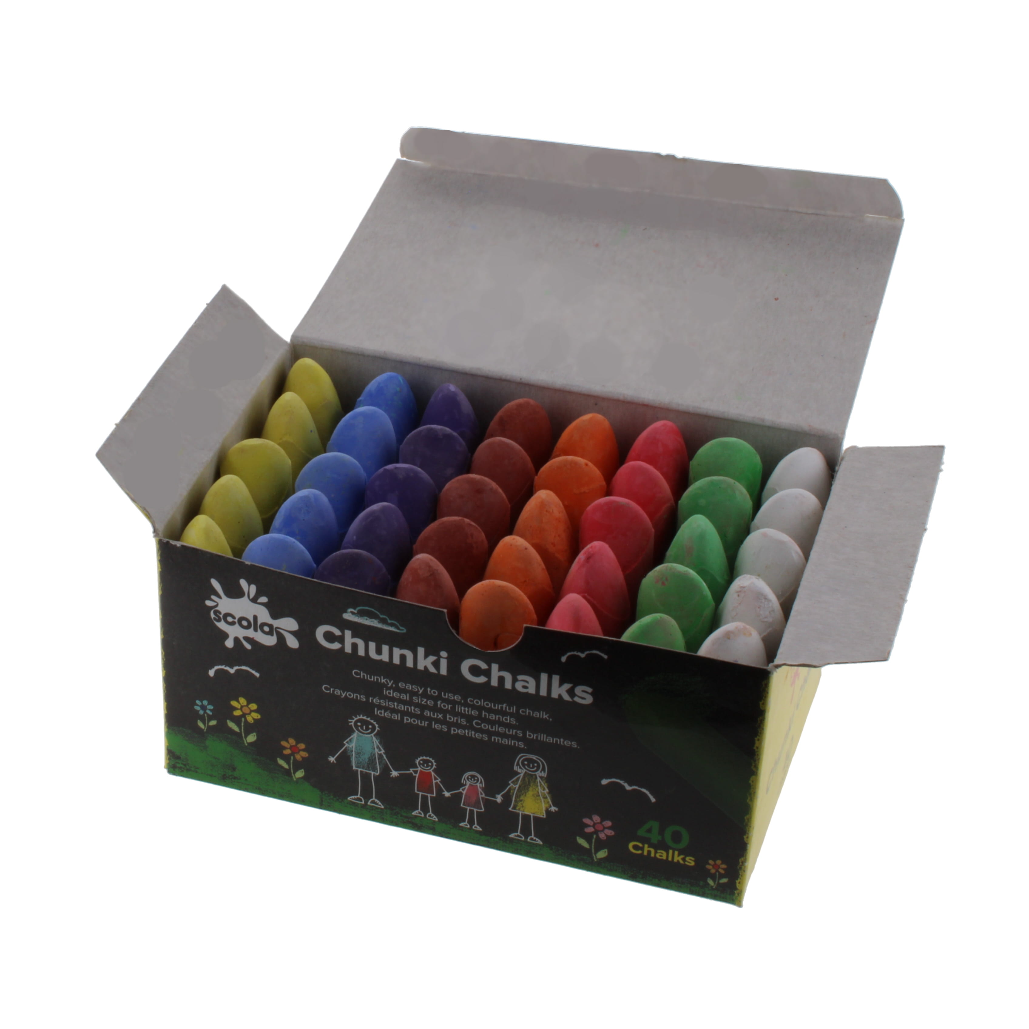 Chalk Coloured Assorted- pack of 40