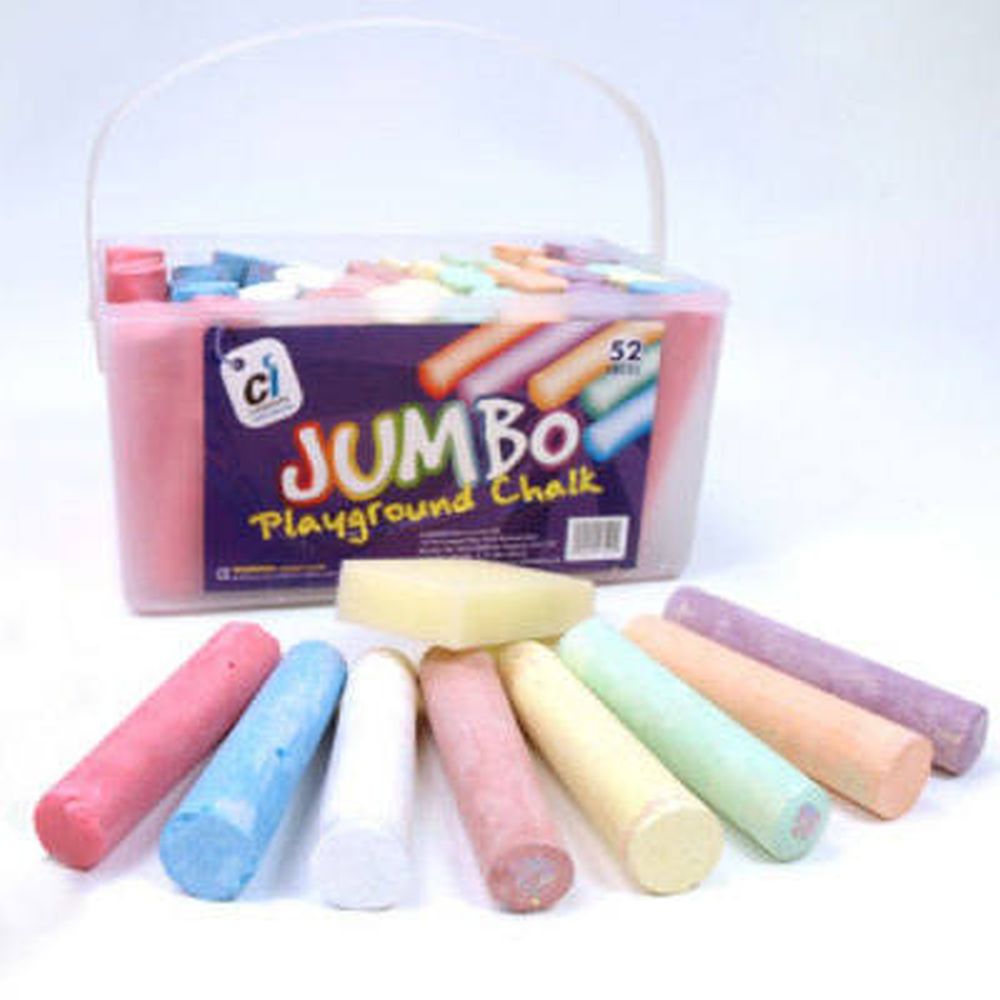 Jumbo Playground Chalk Assorted - pack of 52