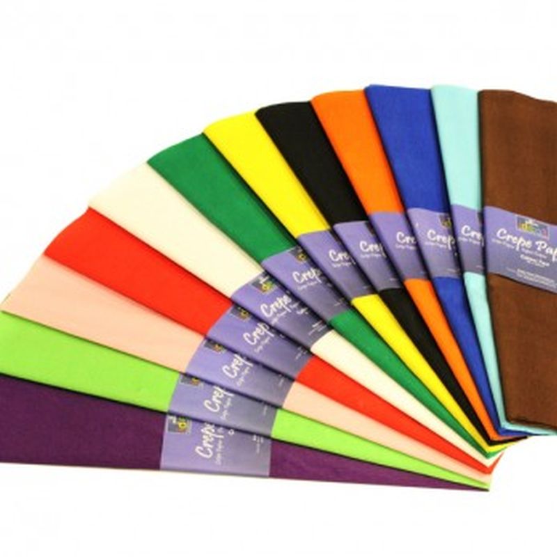 Crepe Paper Assorted - 51cm x 3m - pack of 12