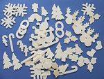 Christmas Wooden Shapes - pack of 75