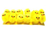 Fluffy Yellow Chicks 30mm - pack of 12 - STC375