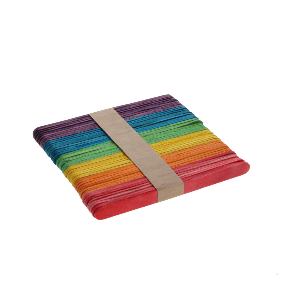 Lolly Sticks Assorted Colours 108 x 10mm - pack of 1000