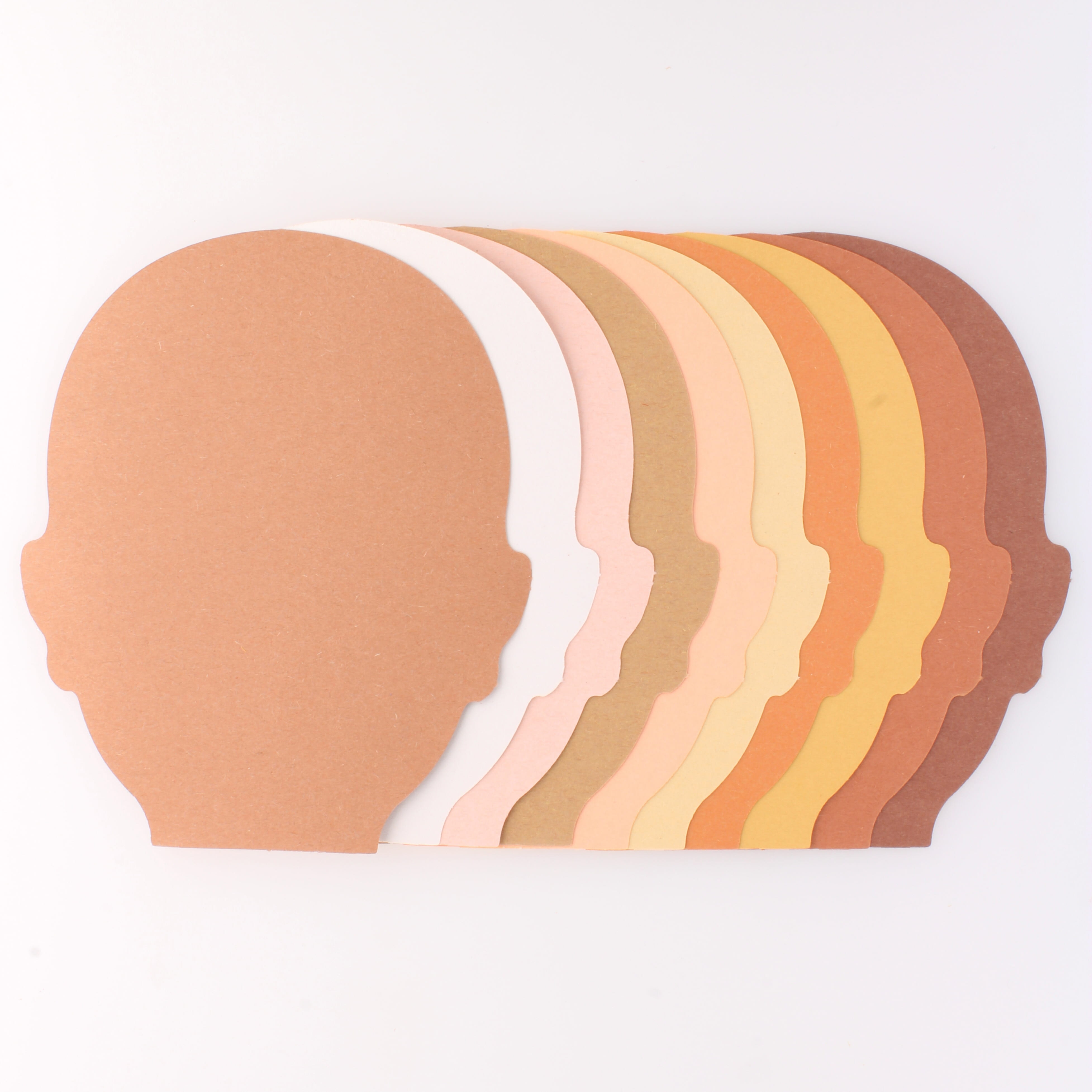 Multicultural Cut-outs Faces 150 x 130mm - pack of 50