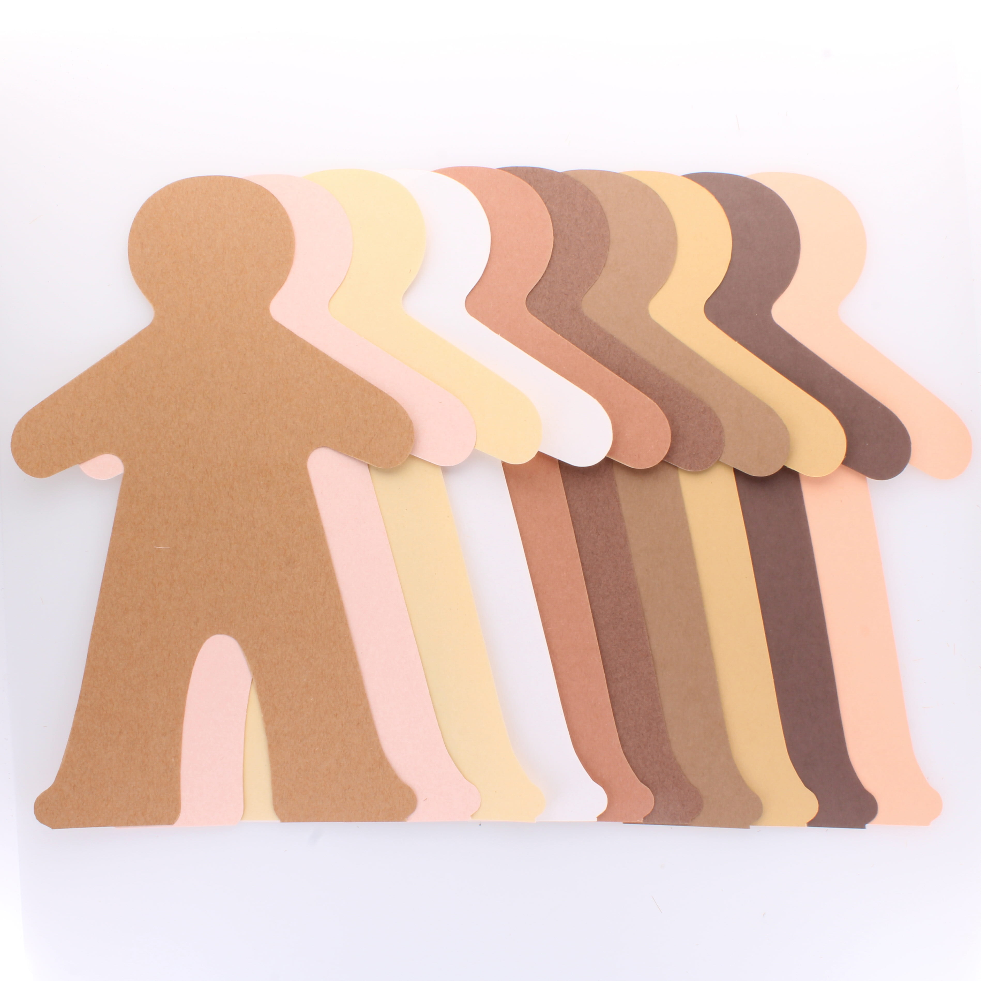 Multicultural Cut-outs People 5 x 10 Colours 270m tall - pack of 50