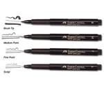 Faber Castell Black Artist Pens - Assorted Nibs - Set of 4 - STH23