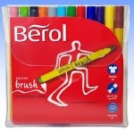 Berol Brush Colouring Pens Assorted - pack of 12 - STG26