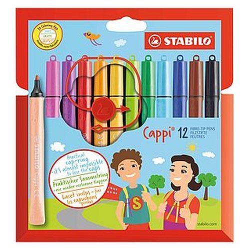 Stabilo Cappi Colouring Pens Assorted - pack of 12 - STG27