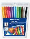 Staedtler Fibre Tip Pens - Assorted - Pack of 12 - STG17
