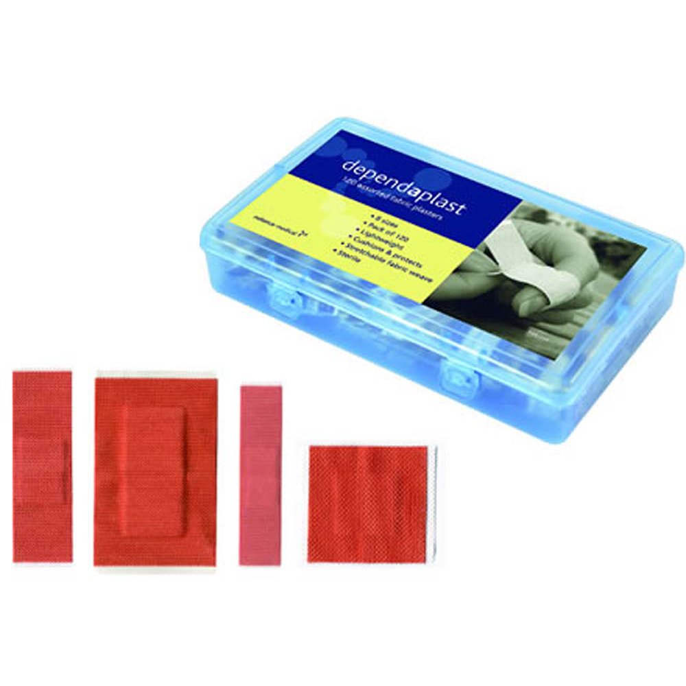 Fabric Sterile Plasters Assorted - pack of 120