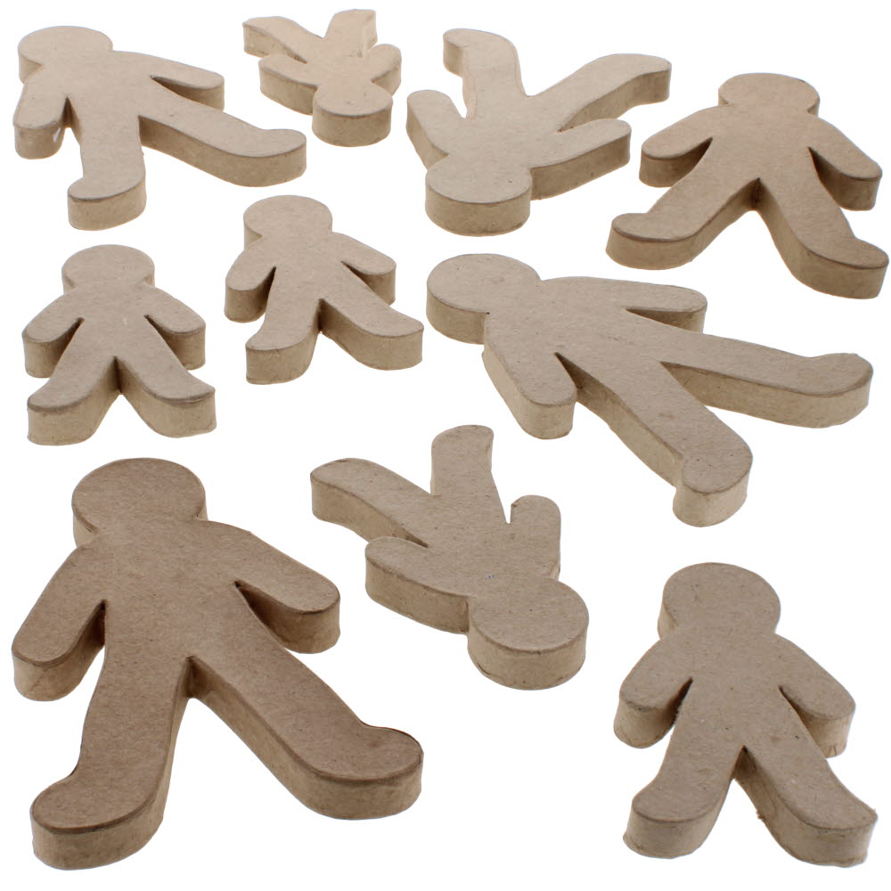 Papier Mache Gingerbread Men - pack of 10