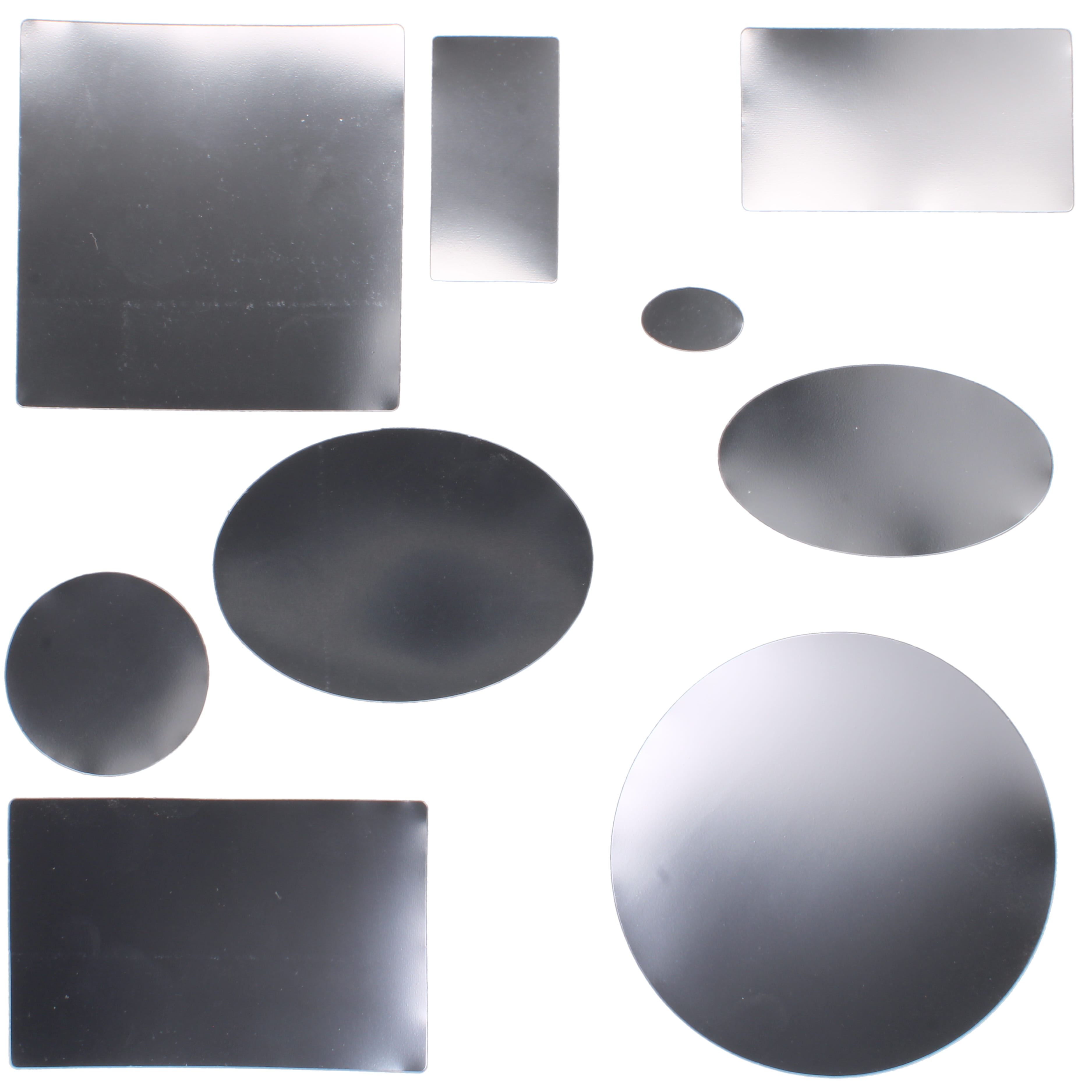Plastic Mirror Shapes Assorted - pack of 36