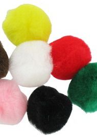Pom-Poms White Assorted - pack of 100 - STC57W