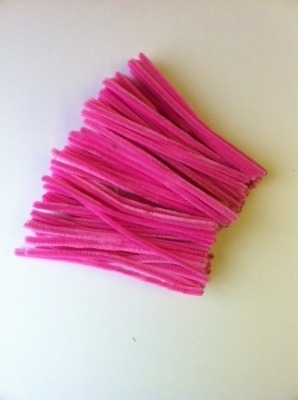 Pink Fuzzy Pipe Cleaners - 30cm - Pack of 100 - STC216PK