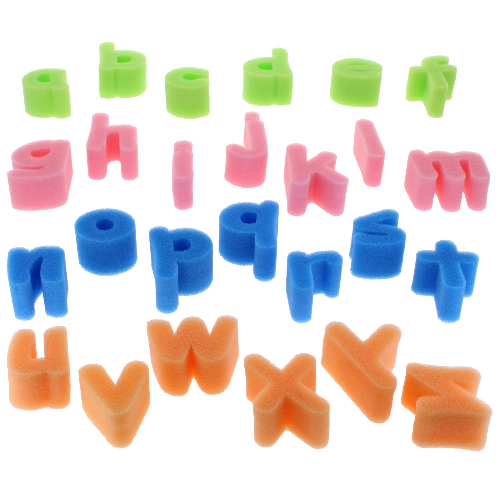 Painting Sponges Alphabet Lower Case - pack of 26