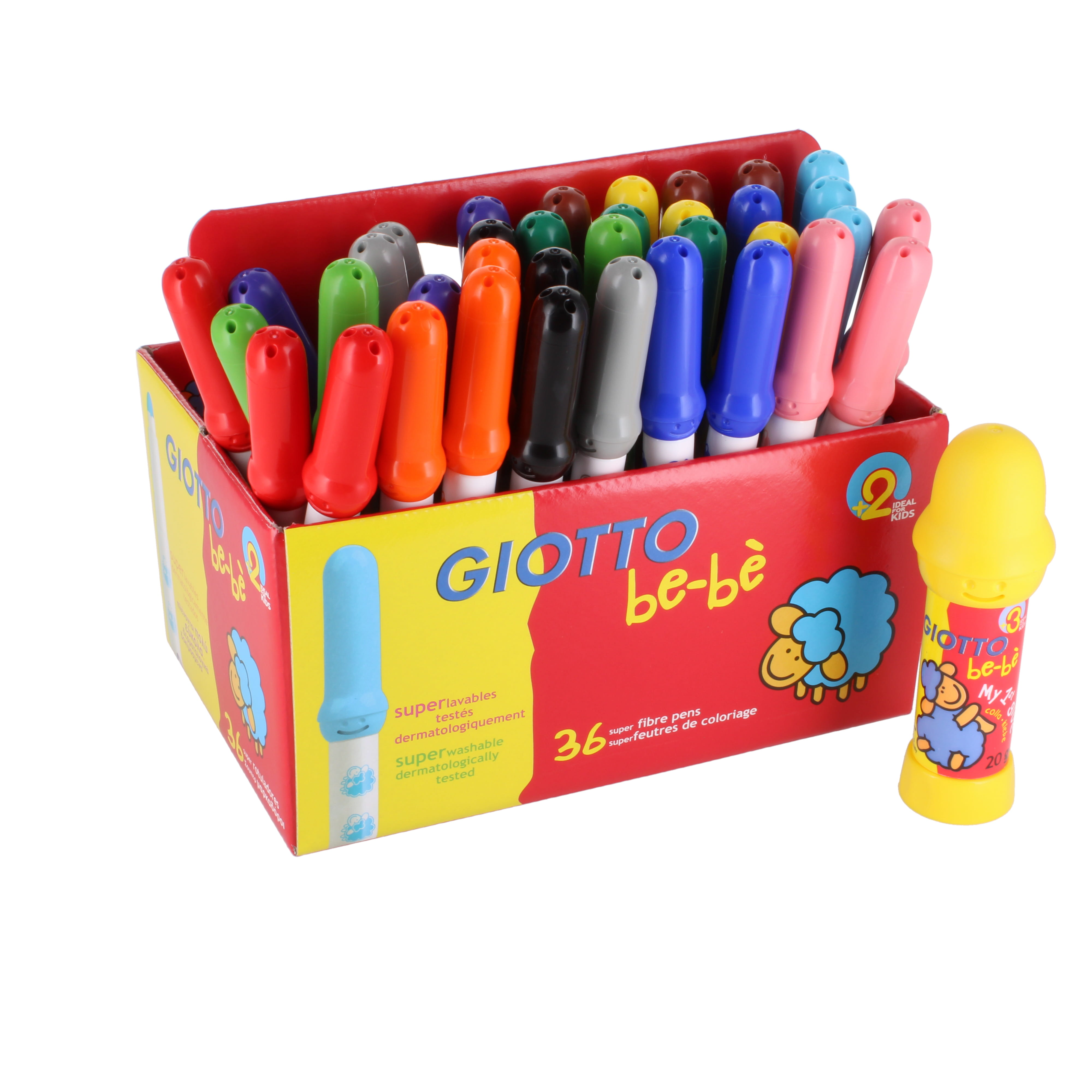 Giotto Be-Be' Super Washable Colouring Pens - pack of 36