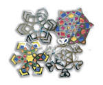 Snowflakes Stained Glass Frames - 18 x 20cm - Assorted - Pack of 24 - STF253