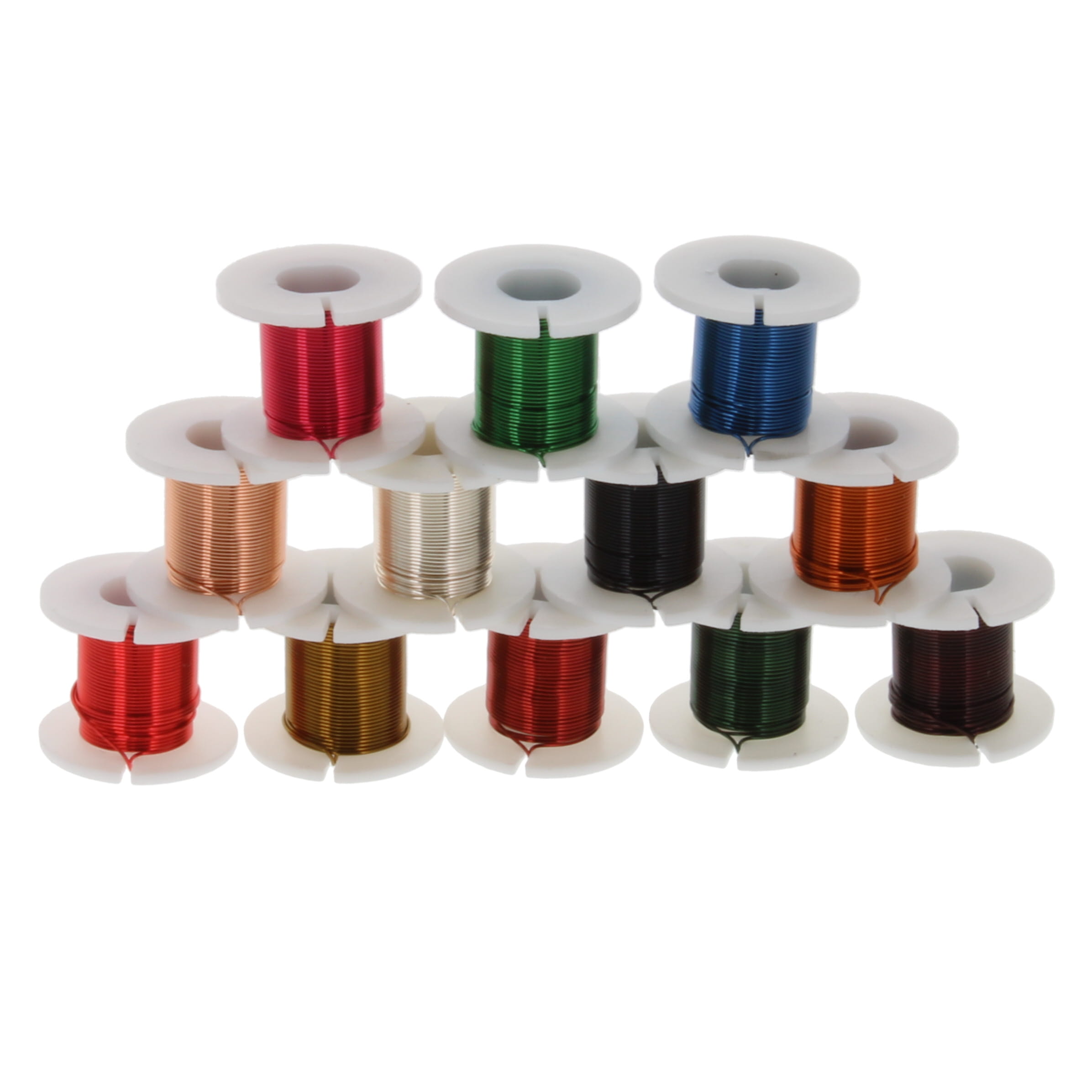 Coloured Wire Spools - Assorted - 4.5m -  Pack of 12 - STM69