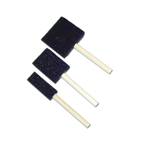 Sponge Painting Brushes Wooden handle - pack of 3