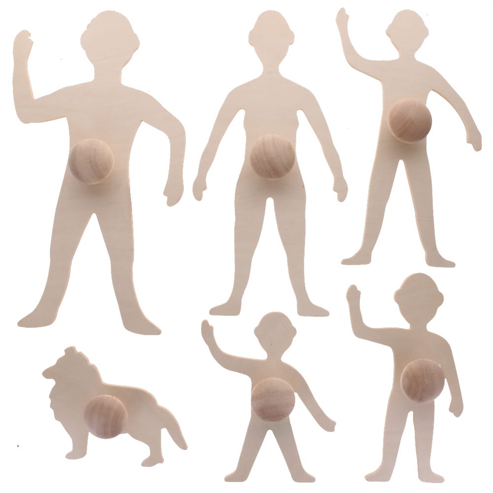 Wooden Templates My Family - pack of 6