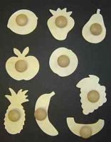 Wooden Templates Fruit - pack of 9