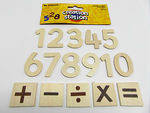 Wooden Numbers - Assorted - Pack of 35