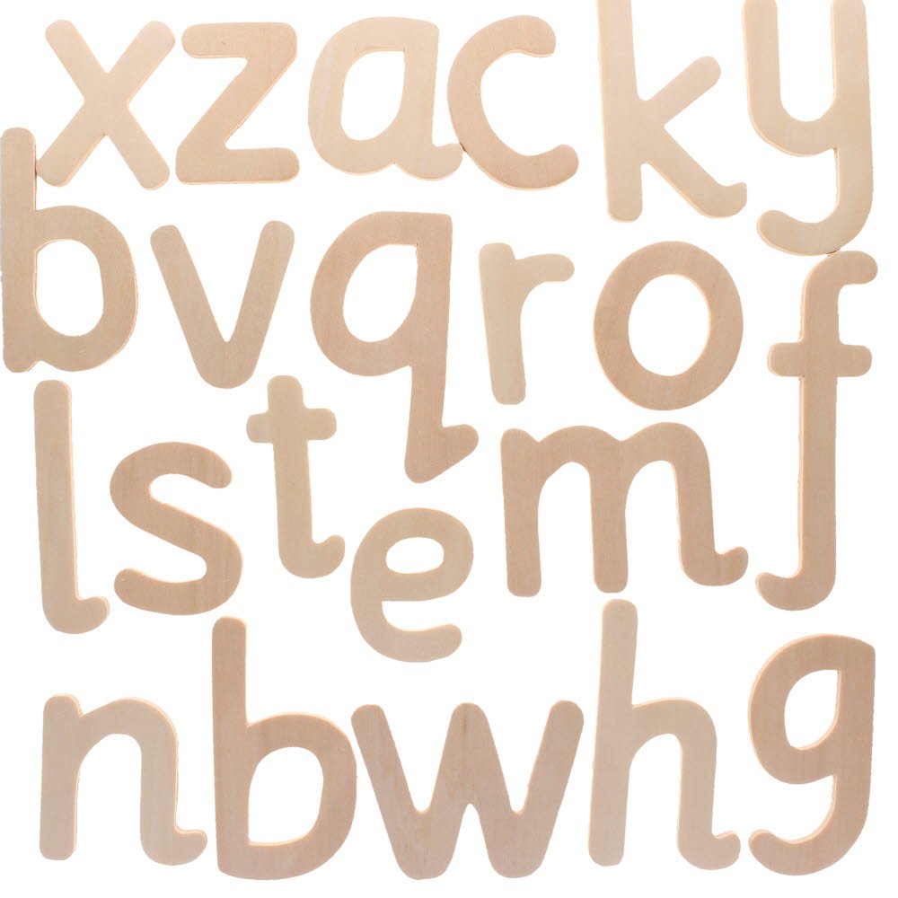 Wooden Letters - Lower Case - Assorted - Pack of 60