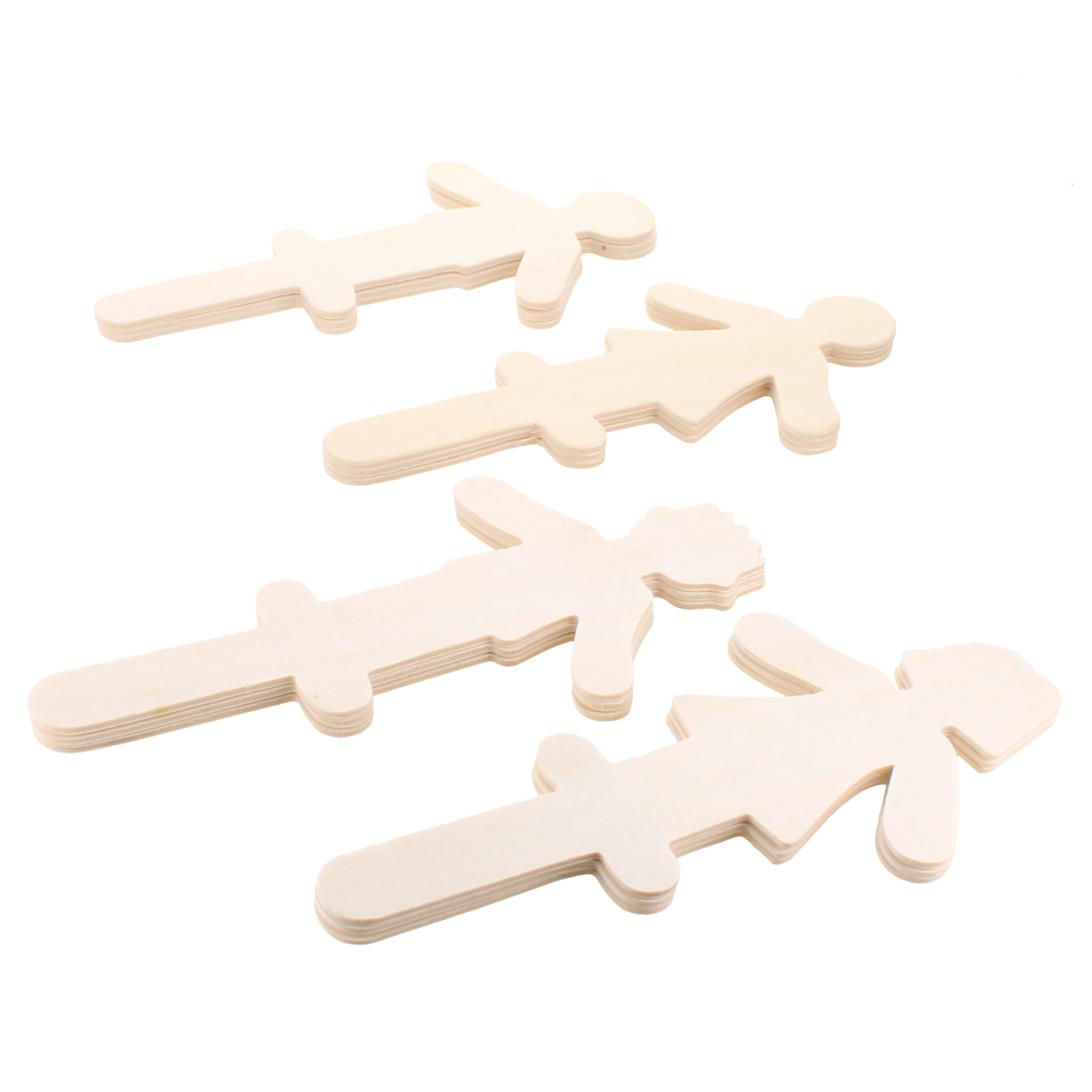 Wooden People Sticks - pack of 12