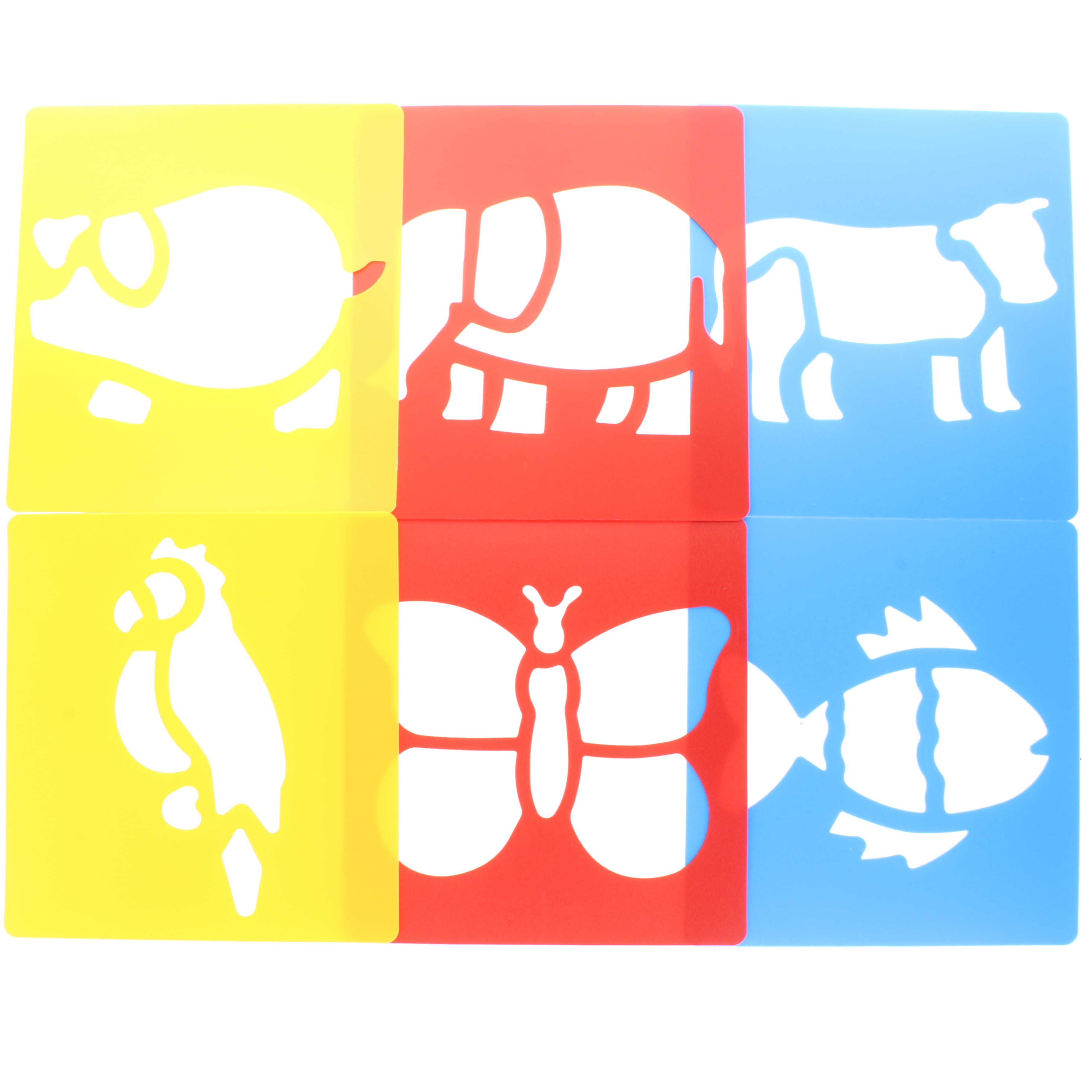 Washable Stencils Animals - Pack of 6