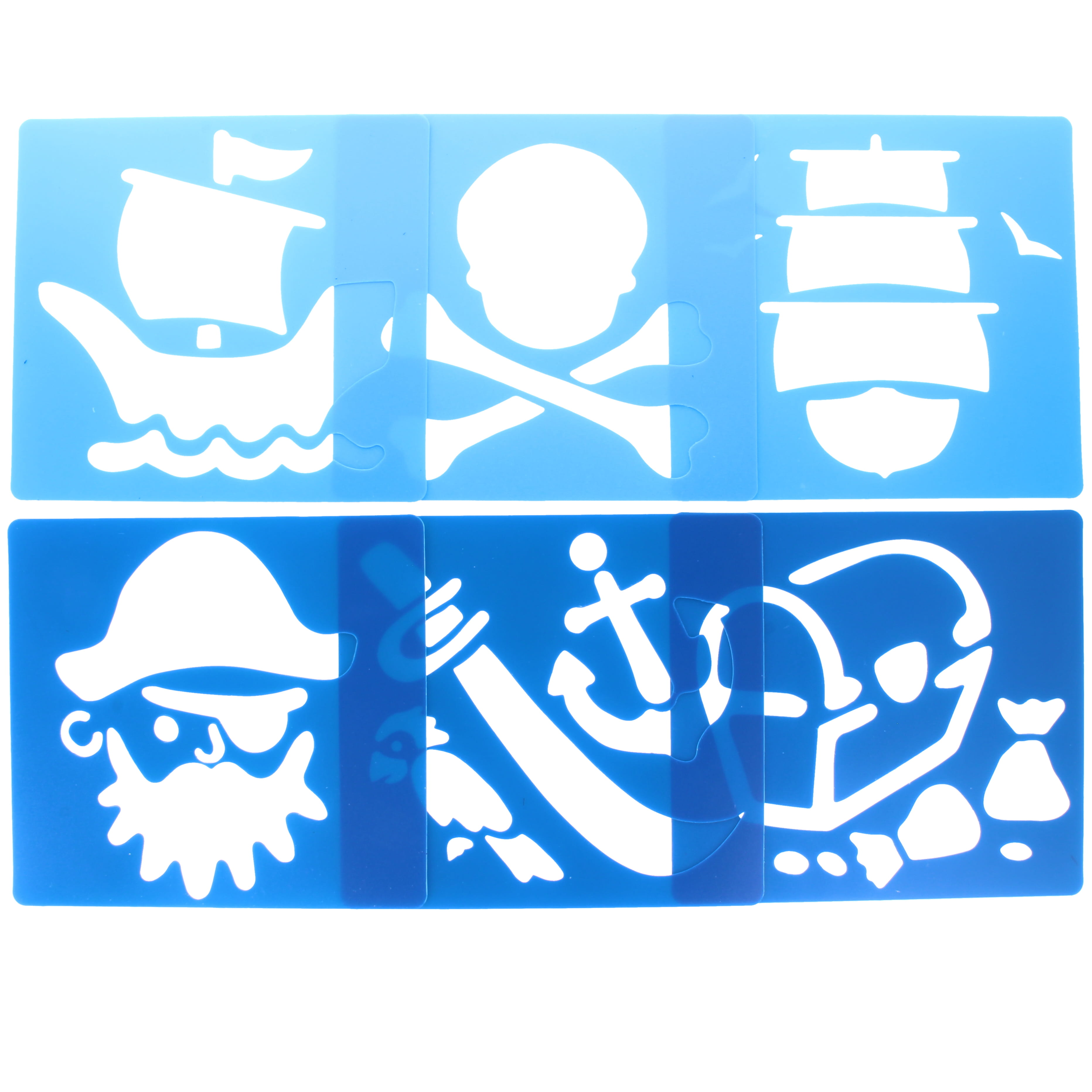 Washable Stencils Pirates - Pack of 6