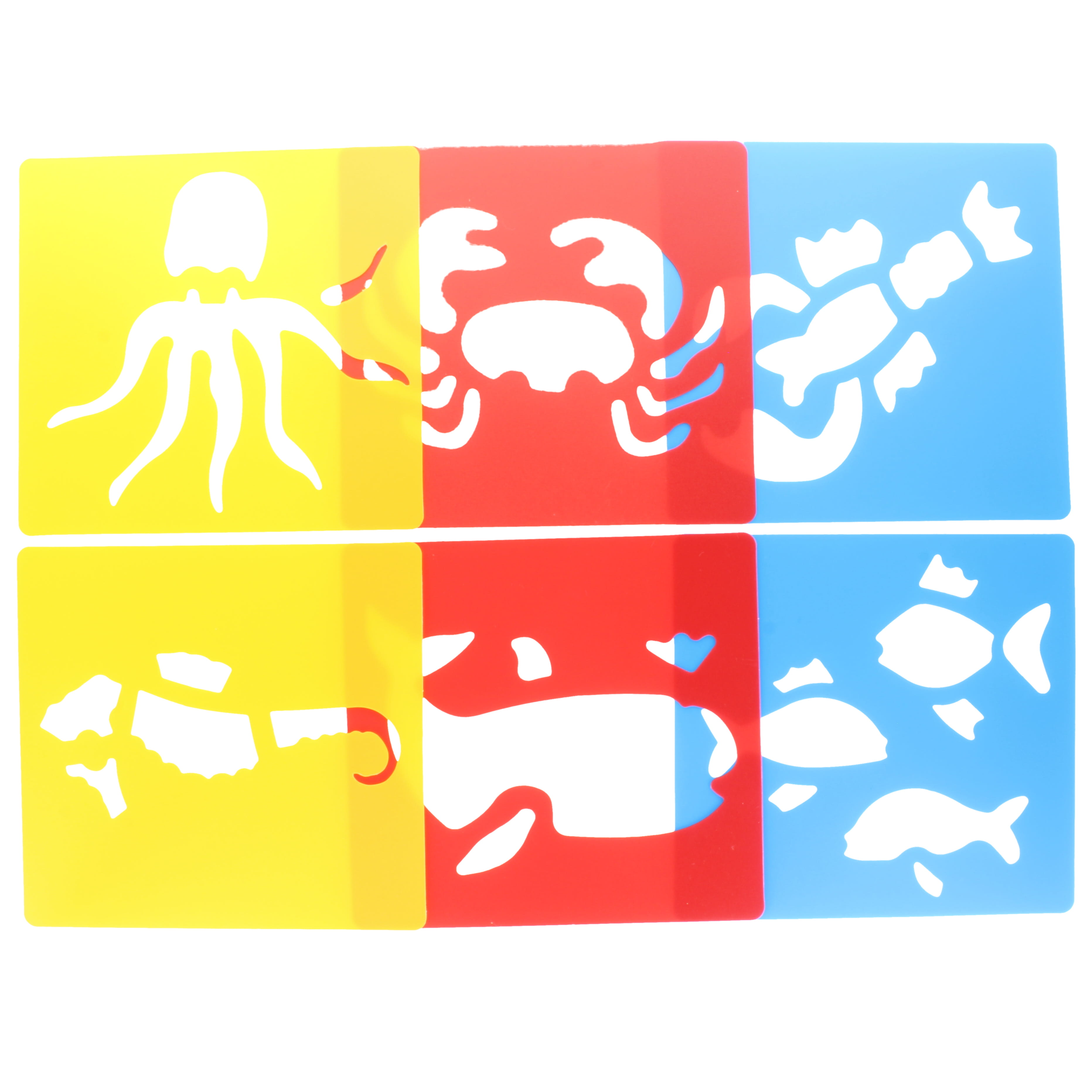 Washable Stencils Sealife - Pack of 6