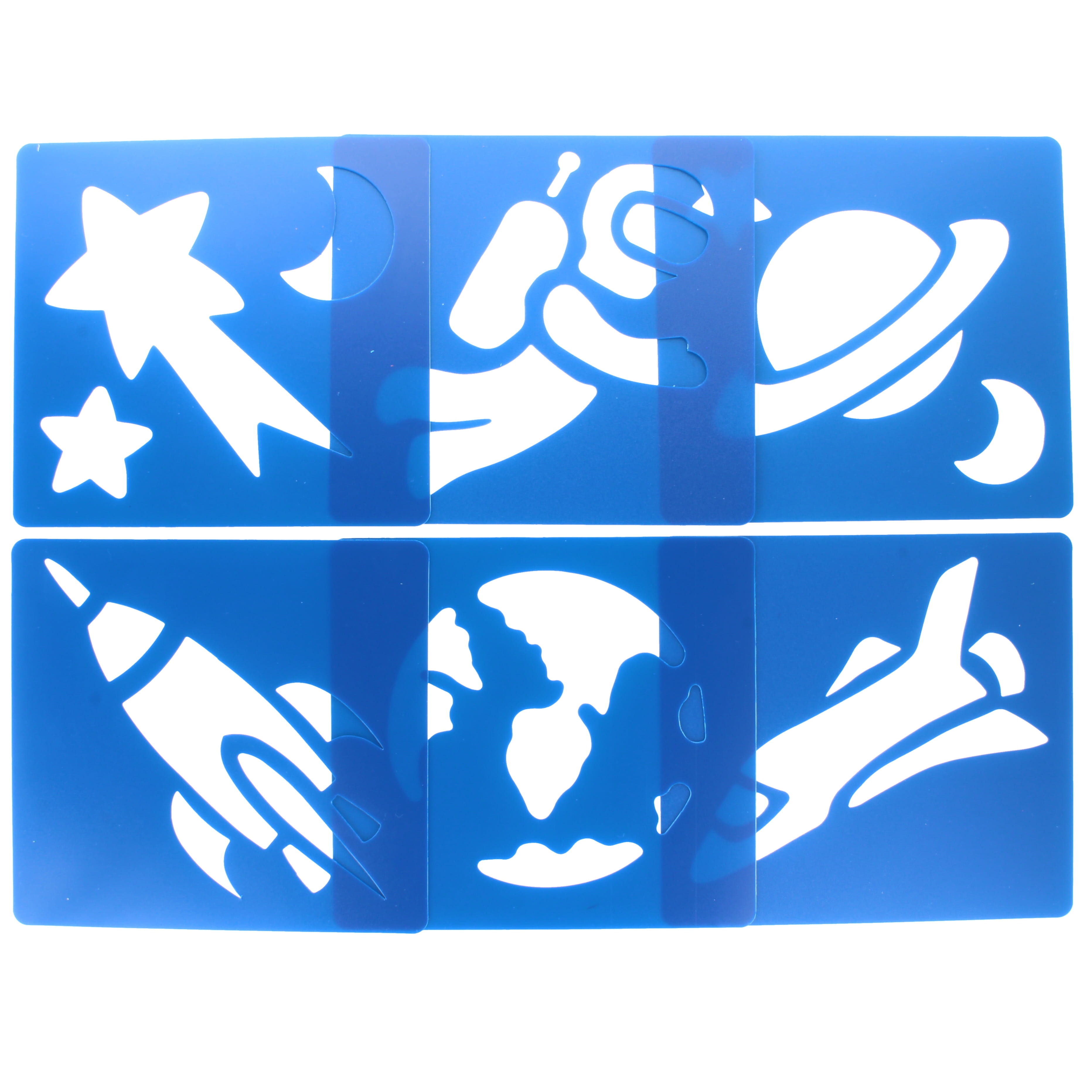 Washable Stencils Space - Pack of 6