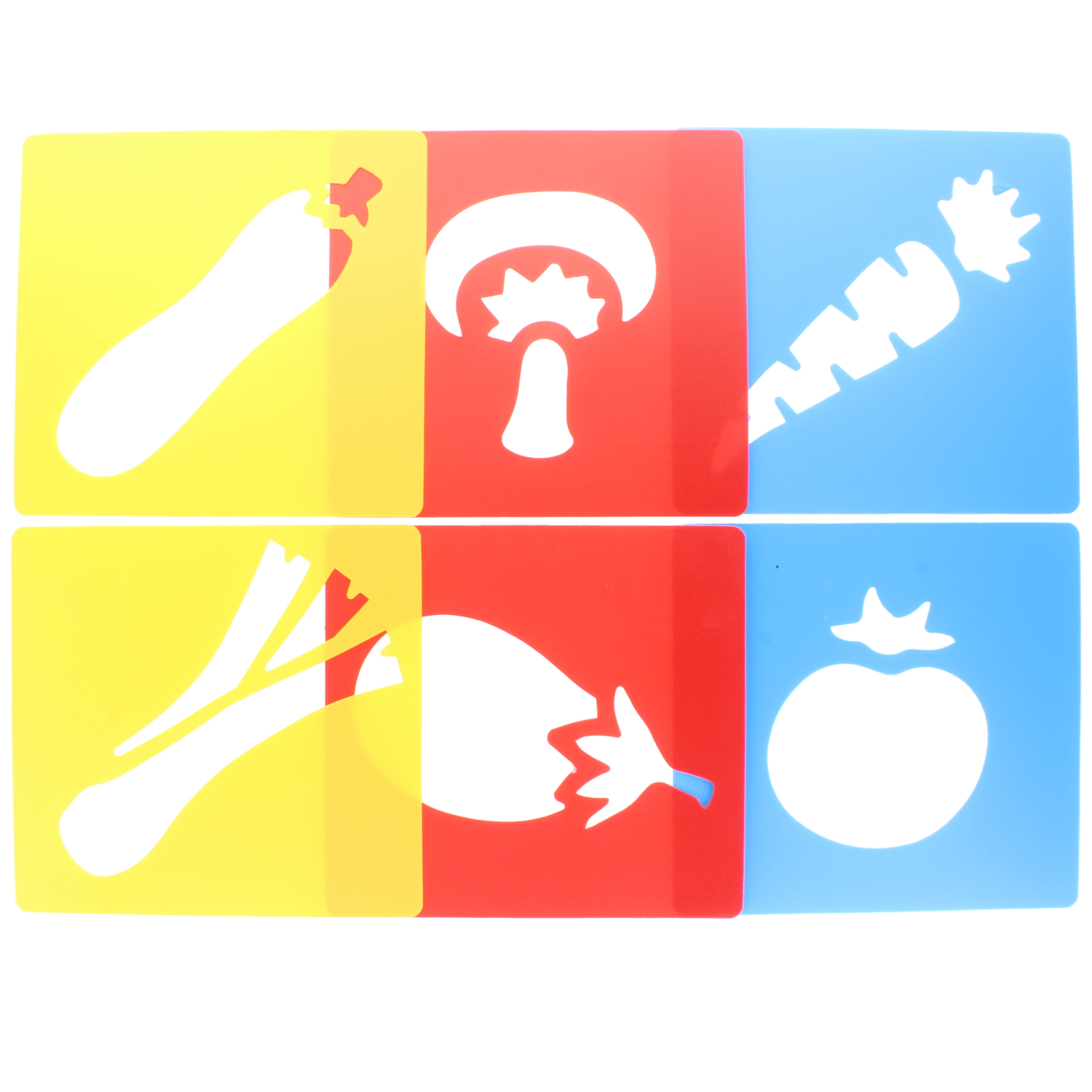 Washable Stencils Vegetable - Pack of 6
