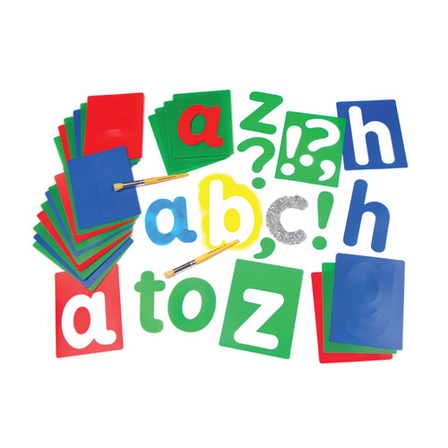 Washable Stencils Alphabet Large Lower Case - pack of 27
