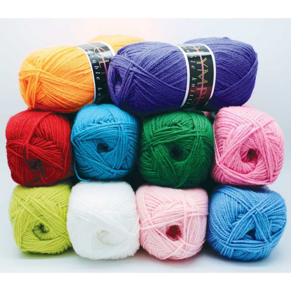 Acrylic Yarn Mixed Pack (pack of 10 x 100g)