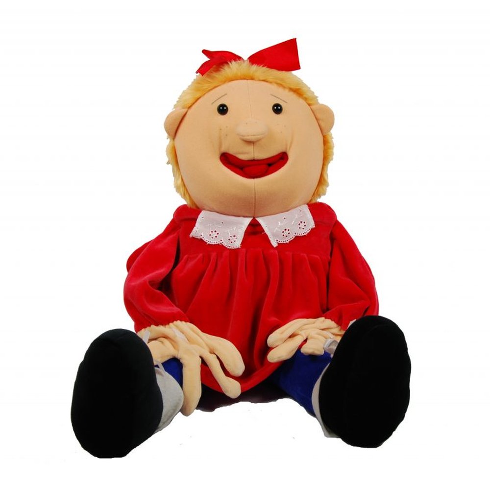 Hand Puppet Girl with red dress