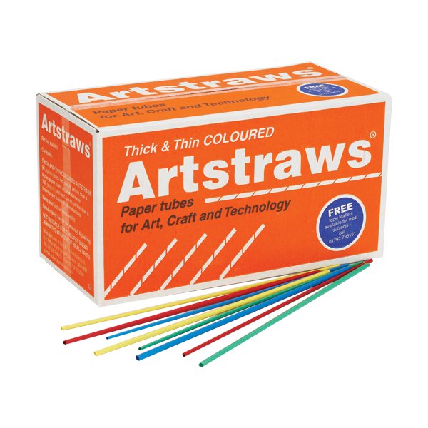 Coloured Artstraws - Assorted - 4mm - Approx 900 , 6mm - Approx 450